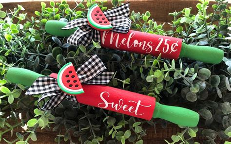 Watermelon Rolling Pins And Mini Books Etsy