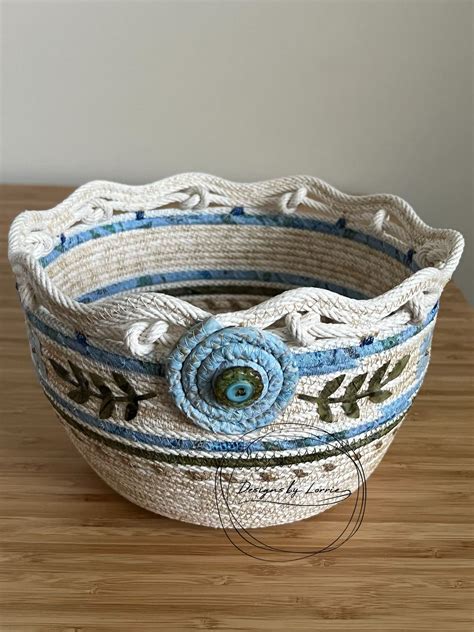 Coiled Rope Bowl In 2023 Rope Basket Diy Rope Basket Coiled Fabric