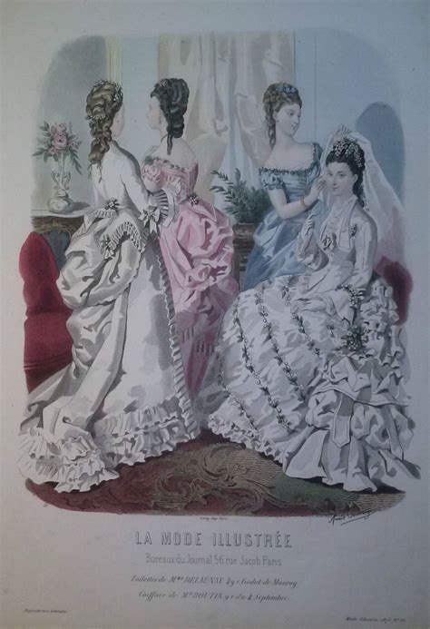 La Mode Illustrée 1875 Fashion Plates Victorian Era Fashion 16th