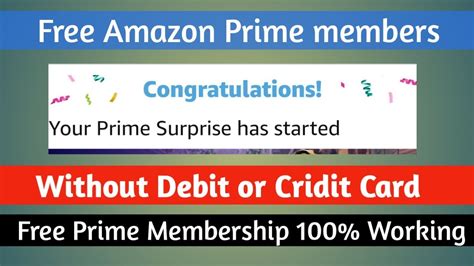 With 5% cash back from anything purchased on amazon you will cover your monthly fees if you spend around $250 per month. Free Amazon prime without Debit or Credit Card || How to get Amazon prime for free Without ...