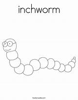Coloring Inchworm Worksheet Worm Books Bookworms Built California Usa Twistynoodle Loving Noodle sketch template