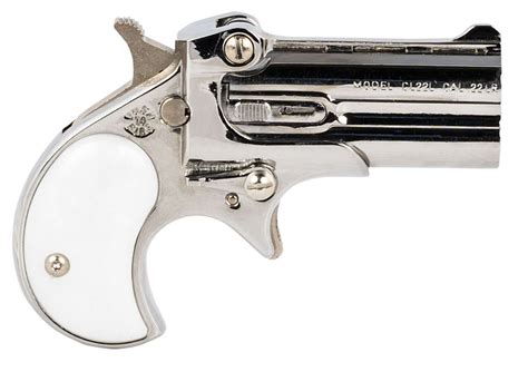 Cobra Pistolbearman Ind Cl22lcp 22 Lr 24 2rds Chrome Wpearl Grips