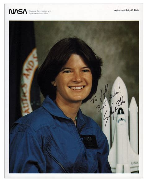 Lot Detail Sally Ride Signed 8 X 10 Photo Official Nasa Photo