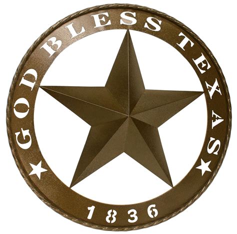 God Bless Texas 1836 Star Wall Décor Leigh Country