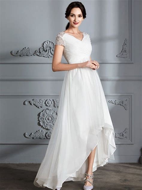 Asymmetrical Wedding Dresses With Sleeves A Trendy Look For 2023