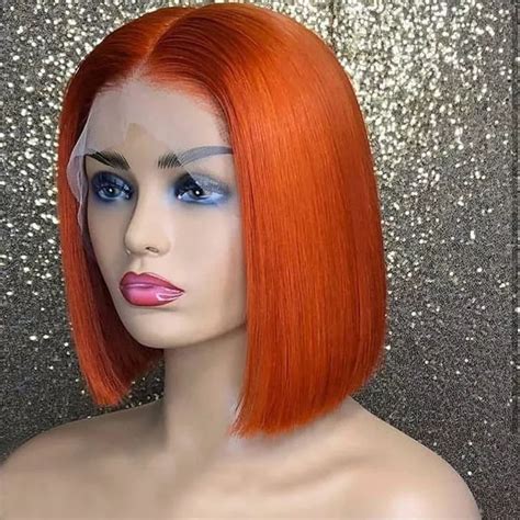 Human Hair Orange Bob Wig Vivpearl Deals In Fashion Products Such As