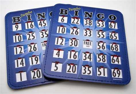 Bingo Jumbo Slide Card Pack Of 10 Blue Pack Of Cards Bingo Cards