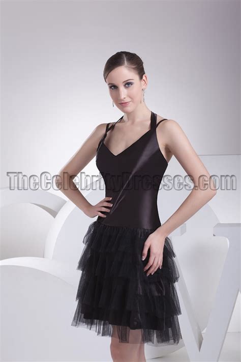 Cute Halter A Line Little Black Dress Party Dresses Thecelebritydresses