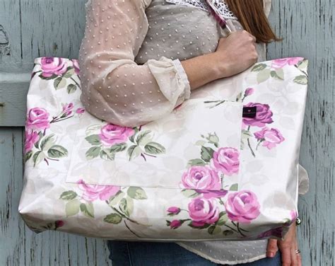 Oilcloth Weekend Bag Lydia Floral Print By Love Lammie Co