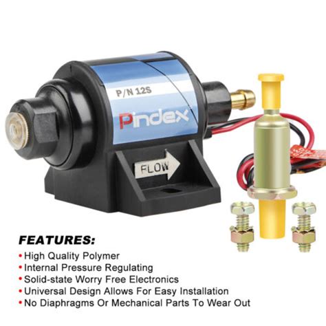 4 7 Psi Universal Electric Fuel Pump For Wcarburetor 35 Gph 12v Micro