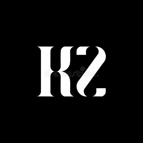 kz k z letter logo design initial letter kz uppercase monogram logo white color kz logo k z
