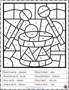 Music Coloring Pages: 26 Color by Music Note and Rests | TpT | Music