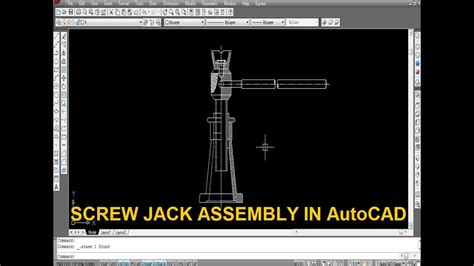 Screw Jack In Autocad Youtube