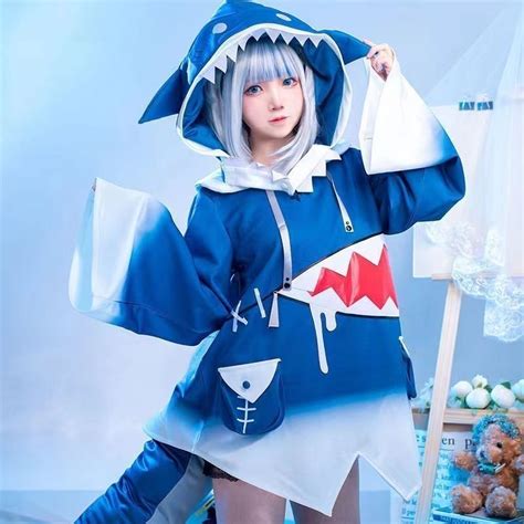 Hololive Gawr Gura Cosplay Costume Eng Shark Costume For Women Youtuber