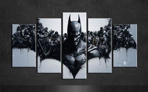 Batman Wall Canvas Posters Ready To Hang Batman Wall Art 5 Piece