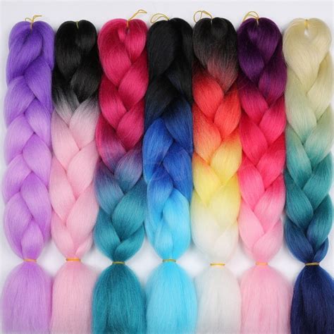 Merisihair 24inch Ombre Braiding Hair Synthetic Crochet Hair Extensions Jumbo Braids Hairstyles