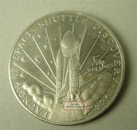 1988 Marshall Islands Launch Of Space Shuttle Discovery Five Dollar Coin