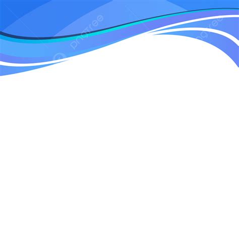 Blue Wavy Business Waves Frame Border Banner For Header And Footer