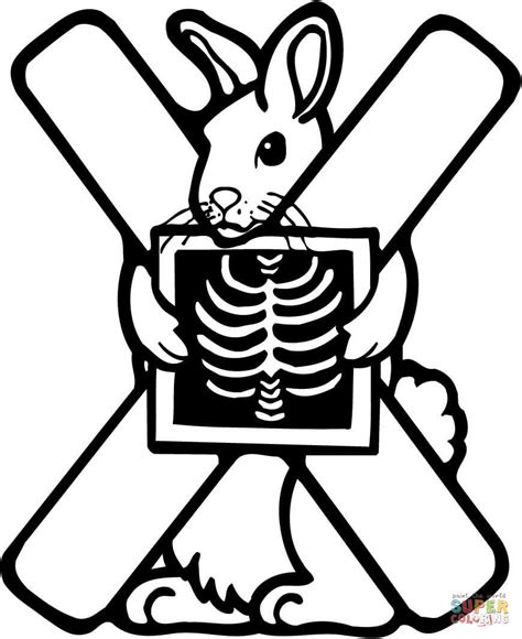 X Ray Coloring Sheet Coloring Pages
