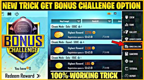 How To Get Bonus Challenge Options Pubg Bonus Challenge New Update