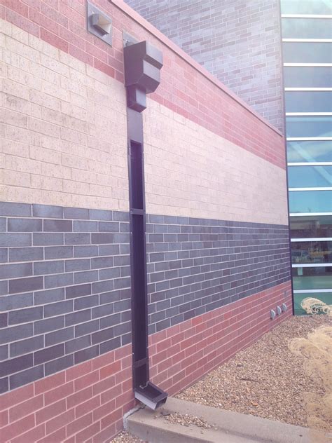 Decor And Tips Custom Sheet Metal Work Downspout Design With Faux Brick