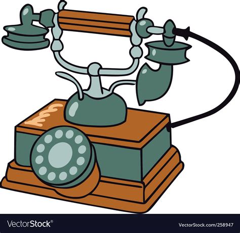 Old Telephone Royalty Free Vector Image Vectorstock