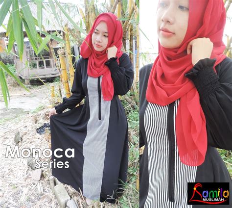 Koleksi Gamis Idul Fitri 2016 Myhijabshop Monochrome Hijab Style