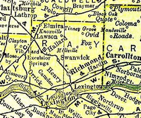 Ray County Missouri Genealogy Resources Ray County Map