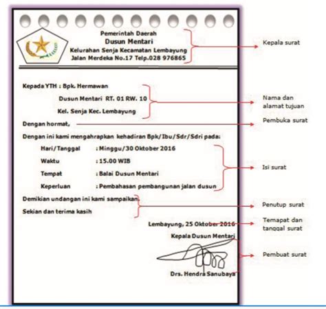 Tema Contoh Surat Undangan Resmi Kelas Pembahasan Materi Kelas Riset