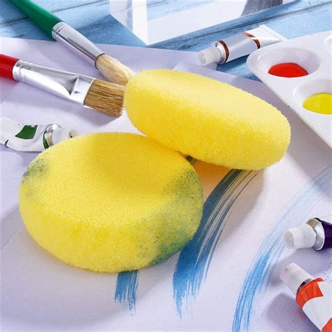 10pcs Round Synthetic Artist Paint Sponge Craft Sponges For Painting