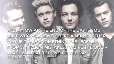 One Direction End Of The Day Lyrics Youtube