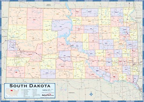 Exploring South Dakota County Map A Guide To Navigate Through The