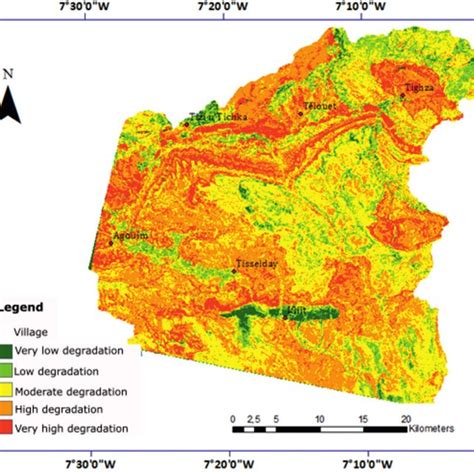 Soil Erosion Map Obtained By The Use Of Color Index Ic Red The