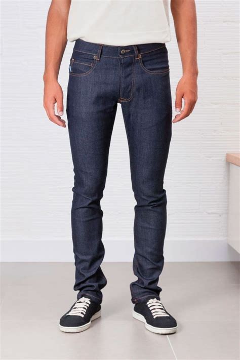 Jeans slim fit hombre índigo oscuro ecológicos Moda ética Fieito