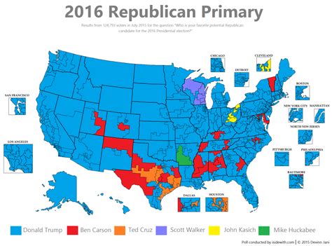 2016 Republican Primary Polling By Congressional Maps On The Web
