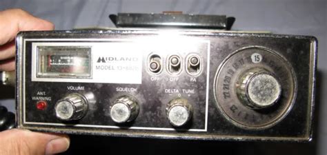 Vintage 1975 Midland 23 Channel Cb Radio Model 13 882b Free Shipping