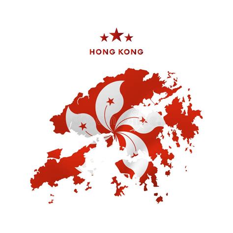 Flag Of Hong Kong In Shape Of Map Pointer Or Marker Welcome To Hong