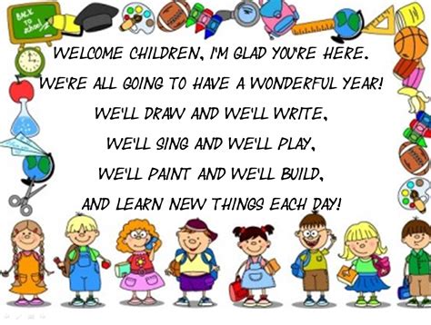 Welcome Thoughts For School Clip Art Library