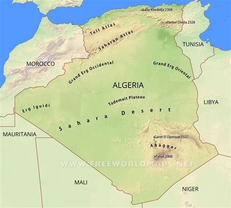 Atlas Mountains Map