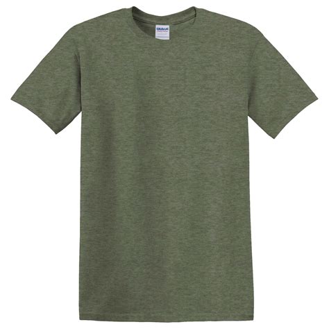 Gildan 5000 Heavy Cotton T Shirt Heather Military Green Full Source