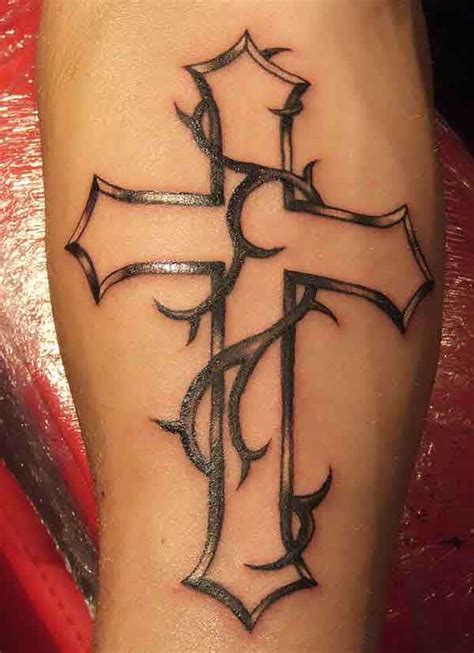 Kruis Tattoos Tribal Cross Tattoos Ontwerp Ink Idee Vir Mans