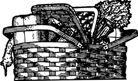 Picnic basket clipart black and white | free download on. Picnic Basket Clipart - 55 cliparts