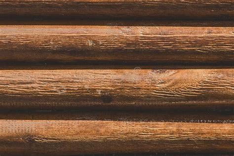 Large Wood Brown Horizontal Logs Fence Plank Texture Board Background