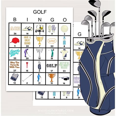 Printable Golf Bingo Cards Printabell • Express