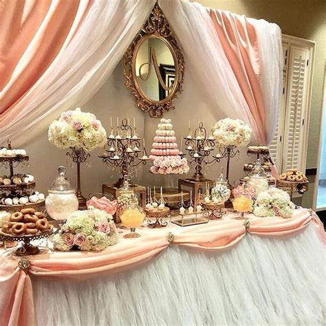 quinceanera candy dessert table by bizziebeecreations macarons by leparadismac wedding
