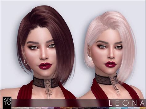 The Sims Resource Leona Hair By Anto Bob Hairstyles Sims Hair Sims 4
