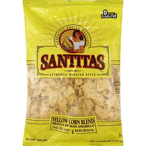 Santitas Tortilla Chips Yellow Corn Blend Snacks Chips And Dips