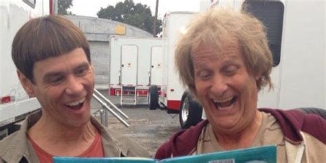 Heres Jim Carrey And Jeff Daniels On The Set Of Dumb And Dumber To