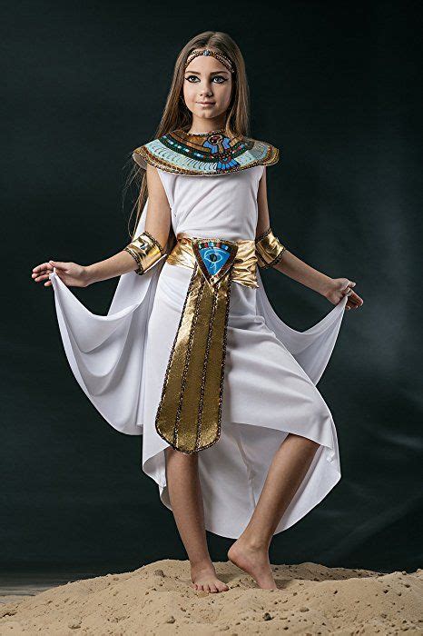 Kids Girls Cleopatra Halloween Costume Egyptian Princess Dress Up