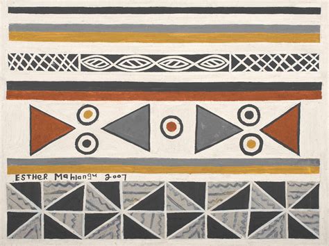 Ndebele Geometric Design I By Esther Mahlangu Strauss And Co